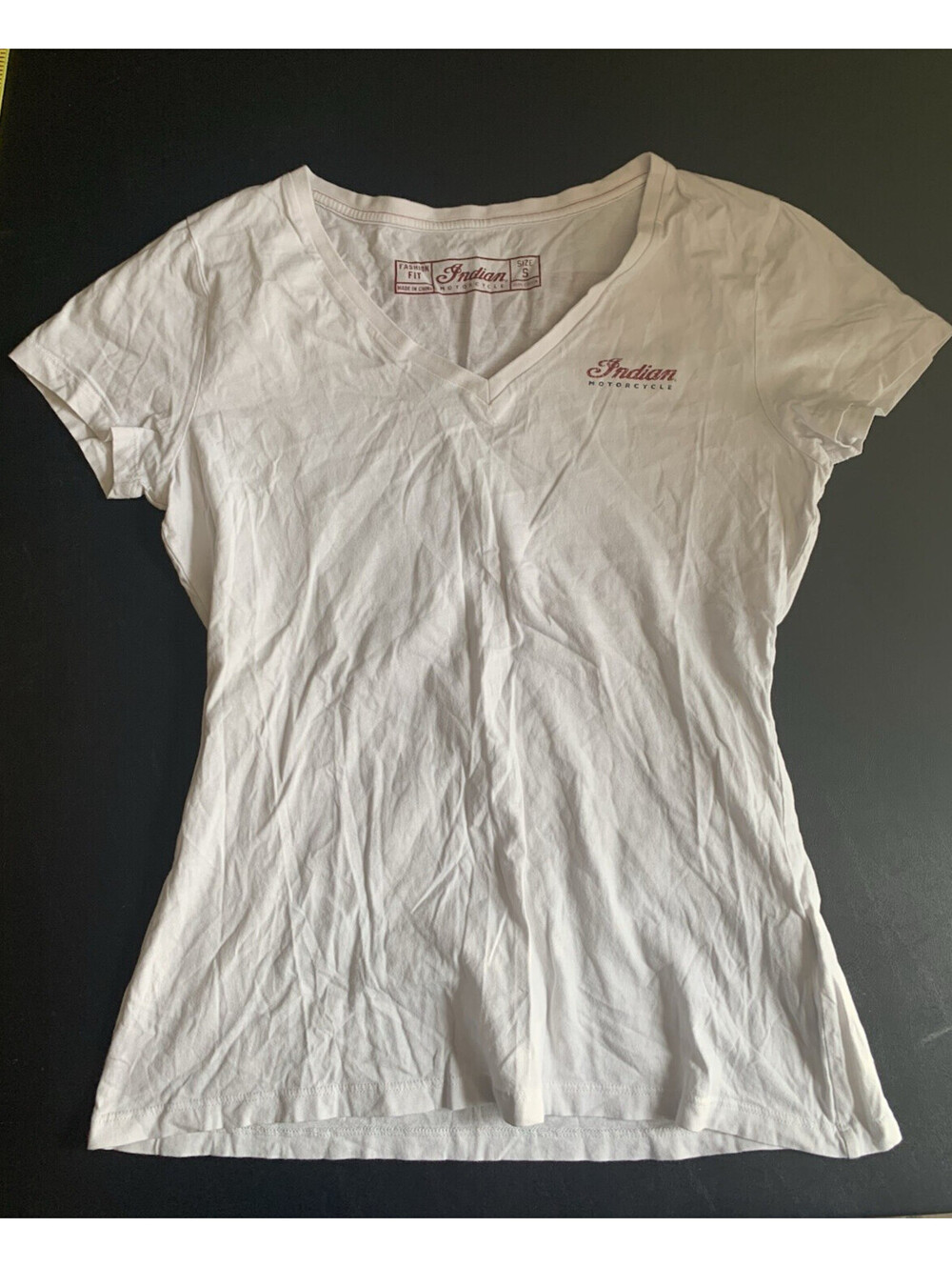 Indian Motorcycle Women's Tee White Small 100 Percent Cotton